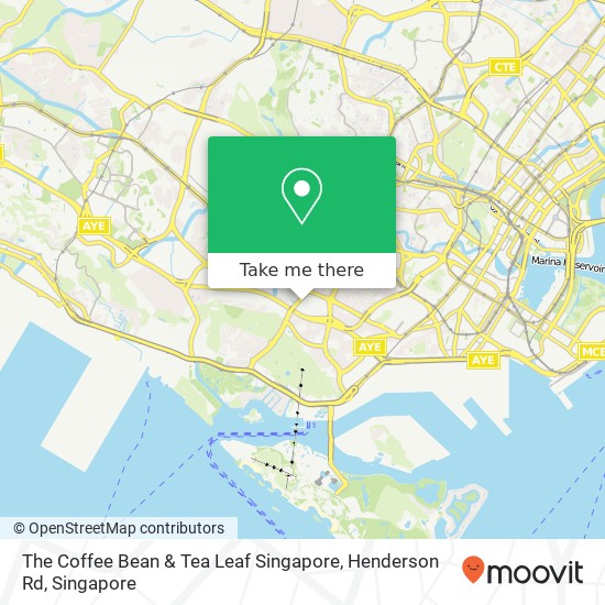 The Coffee Bean & Tea Leaf Singapore, Henderson Rd map