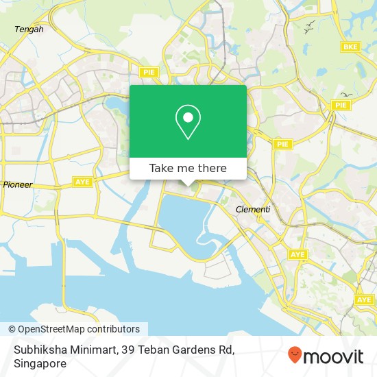 Subhiksha Minimart, 39 Teban Gardens Rd地图
