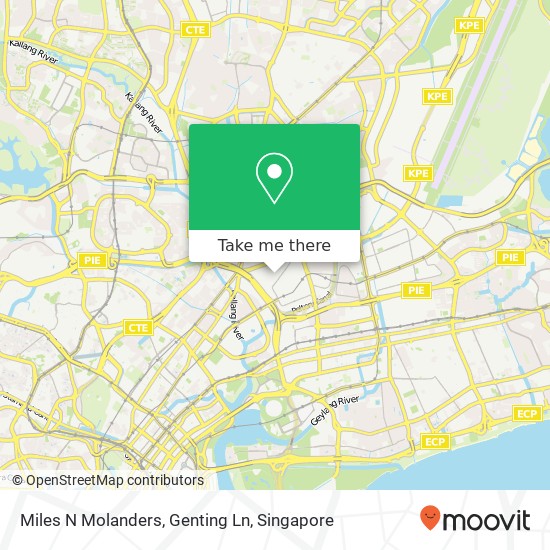 Miles N Molanders, Genting Ln map