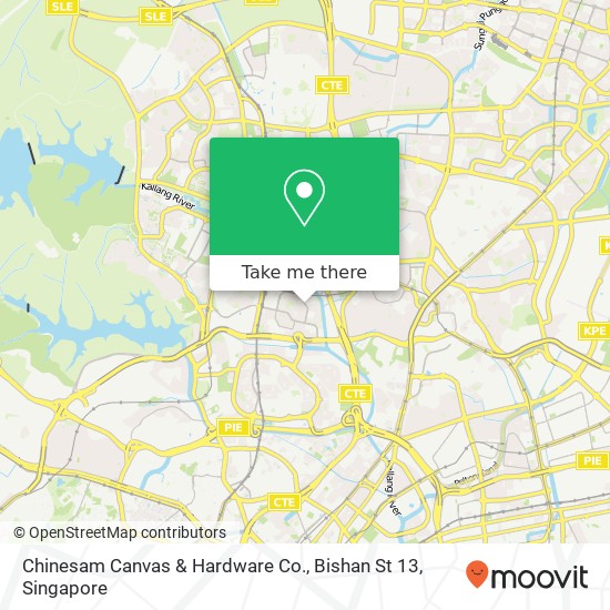 Chinesam Canvas & Hardware Co., Bishan St 13 map