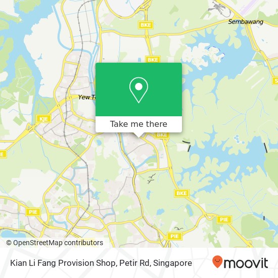 Kian Li Fang Provision Shop, Petir Rd map