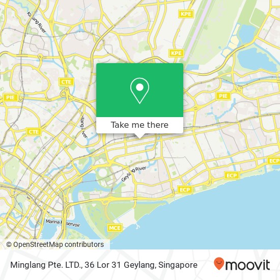 Minglang Pte. LTD., 36 Lor 31 Geylang map