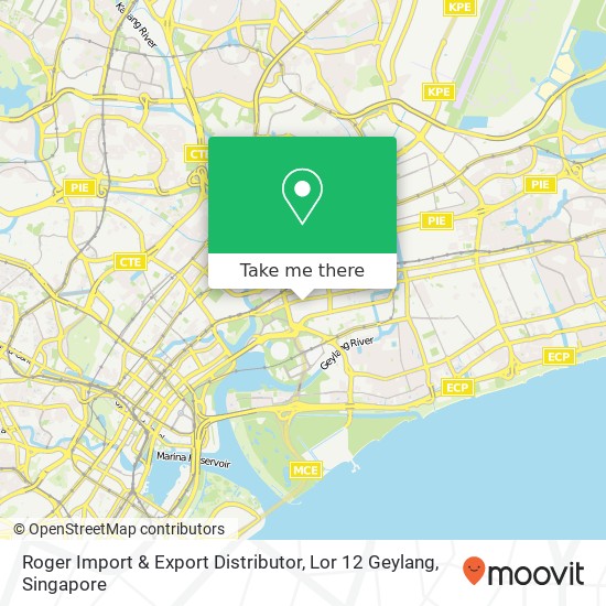Roger Import & Export Distributor, Lor 12 Geylang map