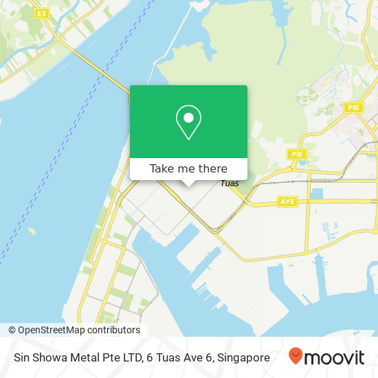 Sin Showa Metal Pte LTD, 6 Tuas Ave 6地图