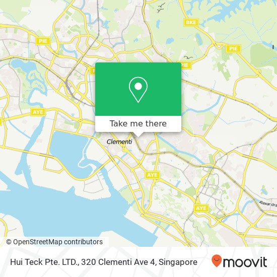 Hui Teck Pte. LTD., 320 Clementi Ave 4地图