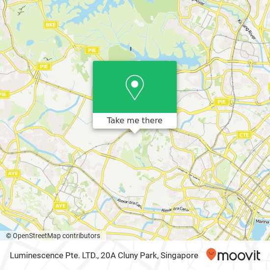 Luminescence Pte. LTD., 20A Cluny Park地图