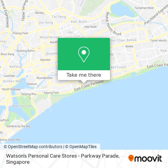 Watson's Personal Care Stores - Parkway Parade map