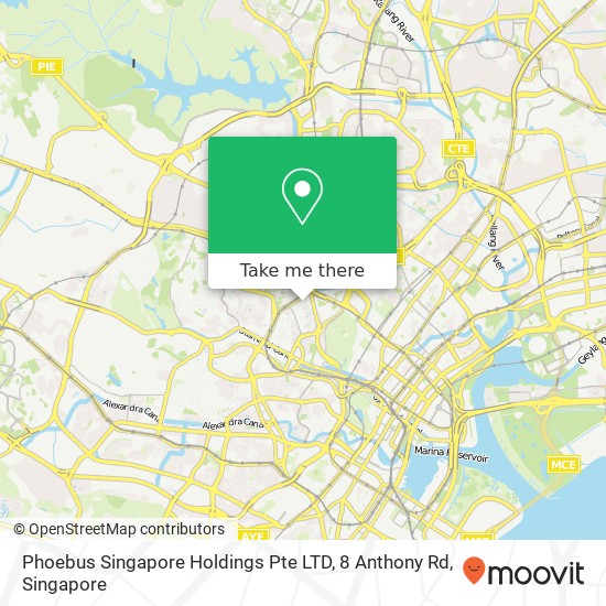 Phoebus Singapore Holdings Pte LTD, 8 Anthony Rd map