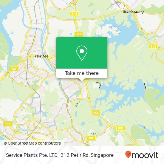 Service Plants Pte. LTD., 212 Petir Rd地图