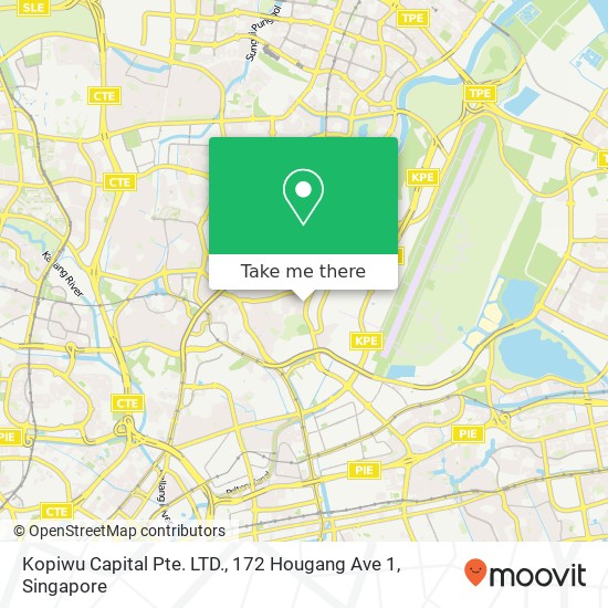 Kopiwu Capital Pte. LTD., 172 Hougang Ave 1地图