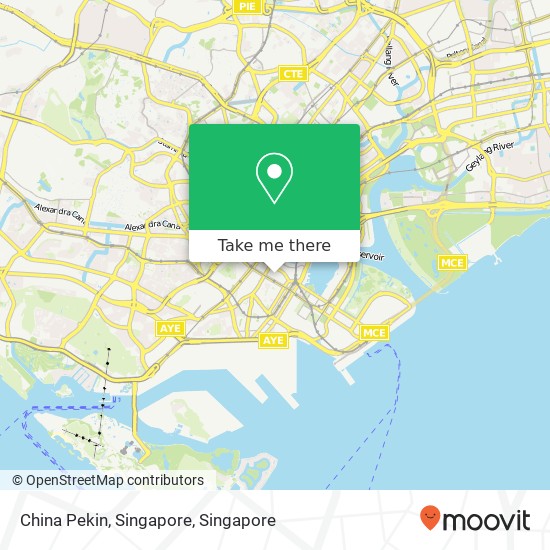 China Pekin, Singapore map