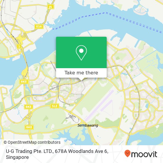 U-G Trading Pte. LTD., 678A Woodlands Ave 6 map