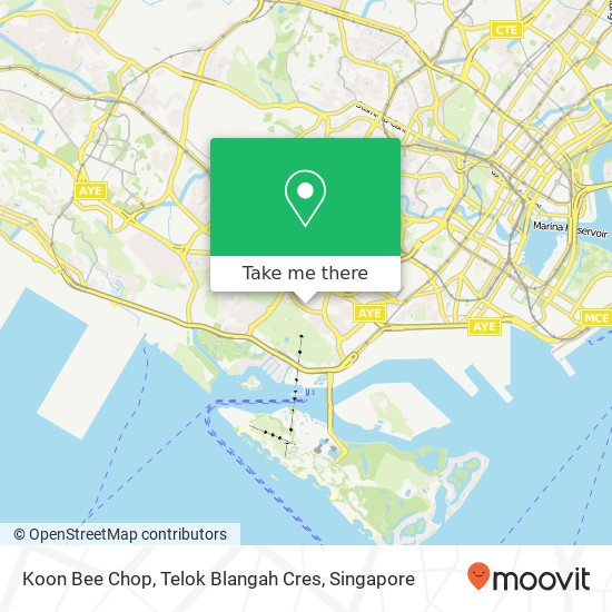 Koon Bee Chop, Telok Blangah Cres map