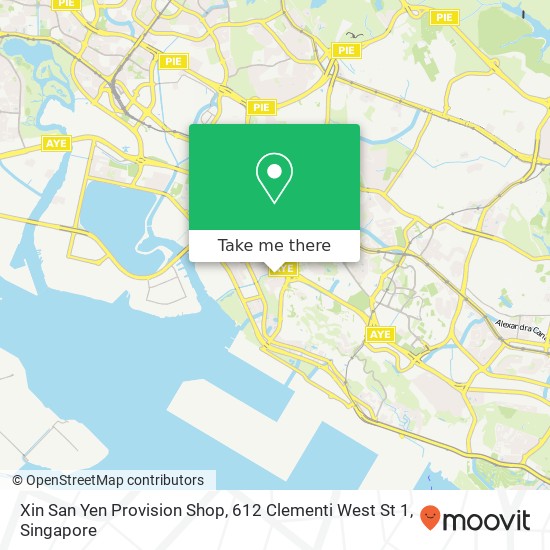 Xin San Yen Provision Shop, 612 Clementi West St 1地图