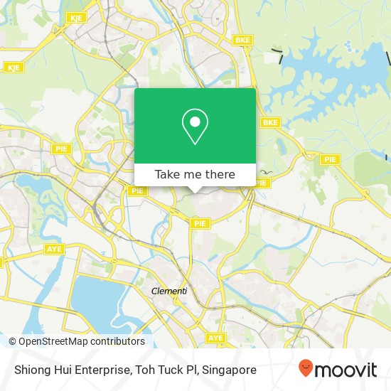 Shiong Hui Enterprise, Toh Tuck Pl地图