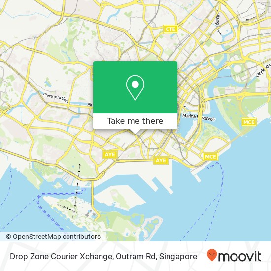 Drop Zone Courier Xchange, Outram Rd map