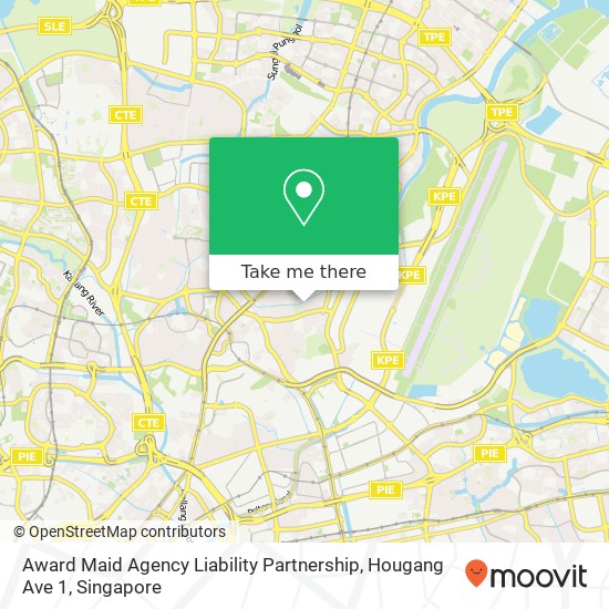 Award Maid Agency Liability Partnership, Hougang Ave 1地图