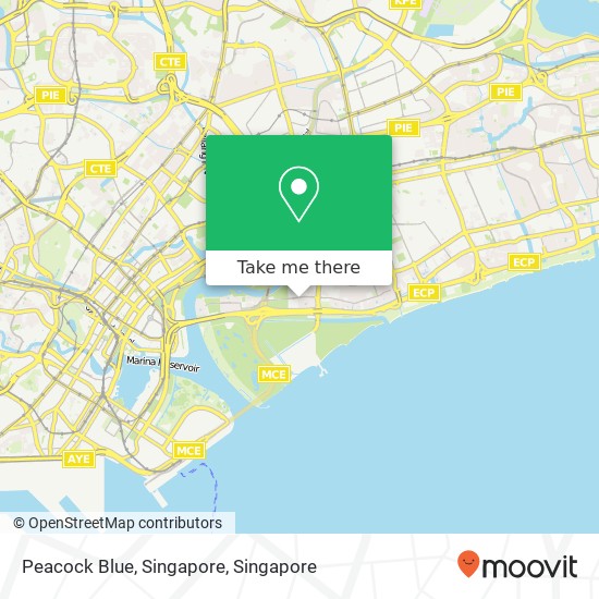 Peacock Blue, Singapore map