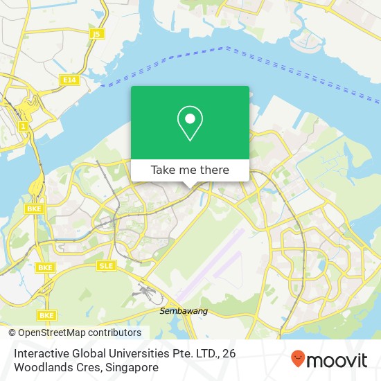 Interactive Global Universities Pte. LTD., 26 Woodlands Cres地图