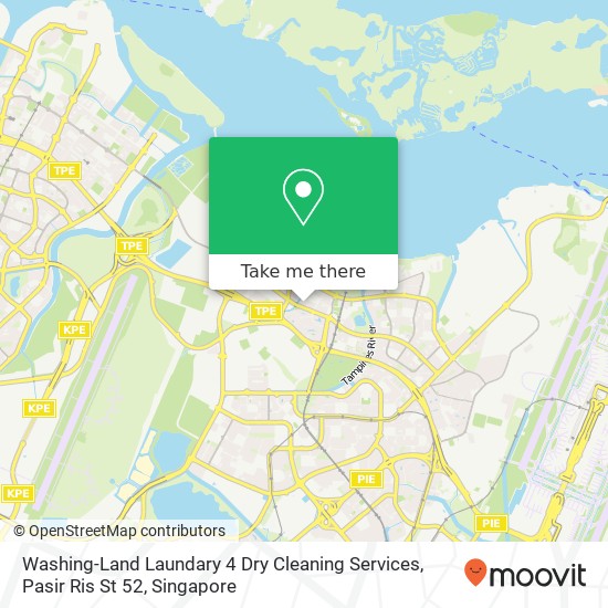 Washing-Land Laundary 4 Dry Cleaning Services, Pasir Ris St 52地图
