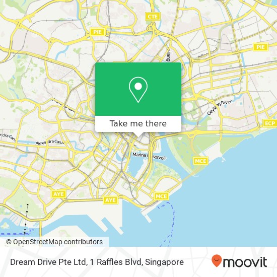 Dream Drive Pte Ltd, 1 Raffles Blvd地图