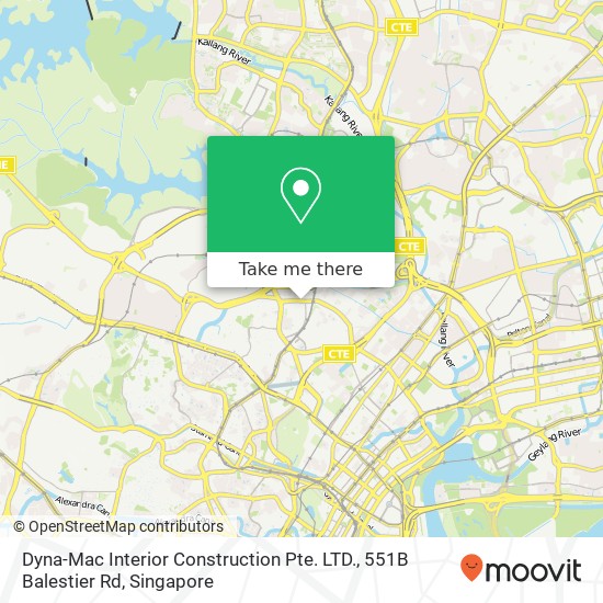 Dyna-Mac Interior Construction Pte. LTD., 551B Balestier Rd地图