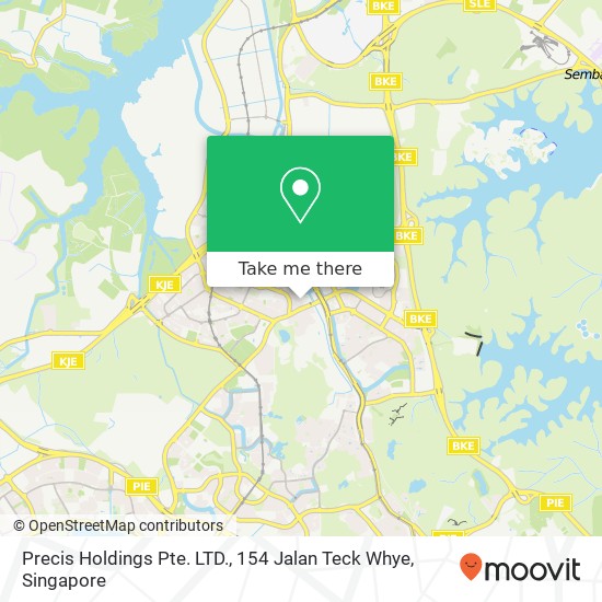 Precis Holdings Pte. LTD., 154 Jalan Teck Whye map