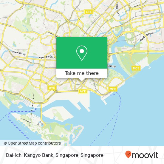 Dai-Ichi Kangyo Bank, Singapore map