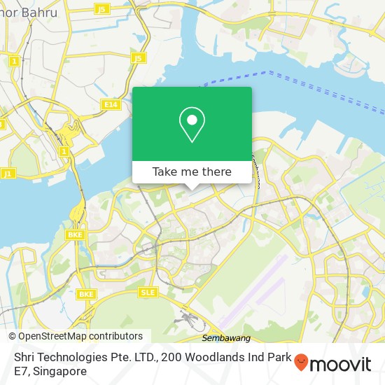 Shri Technologies Pte. LTD., 200 Woodlands Ind Park E7 map