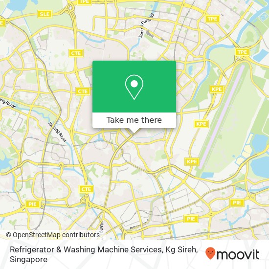 Refrigerator & Washing Machine Services, Kg Sireh map