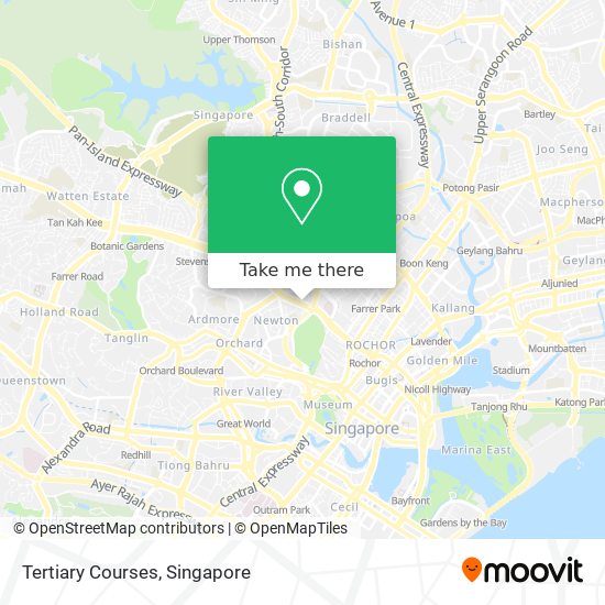 Tertiary Courses map