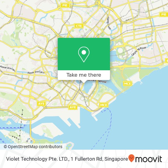 Violet Technology Pte. LTD., 1 Fullerton Rd地图