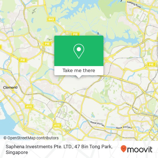 Saphena Investments Pte. LTD., 47 Bin Tong Park map
