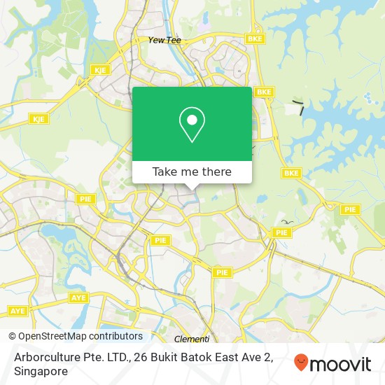 Arborculture Pte. LTD., 26 Bukit Batok East Ave 2 map