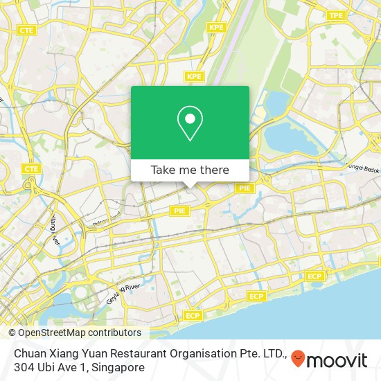 Chuan Xiang Yuan Restaurant Organisation Pte. LTD., 304 Ubi Ave 1地图