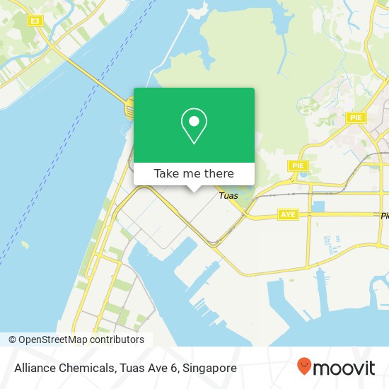 Alliance Chemicals, Tuas Ave 6 map