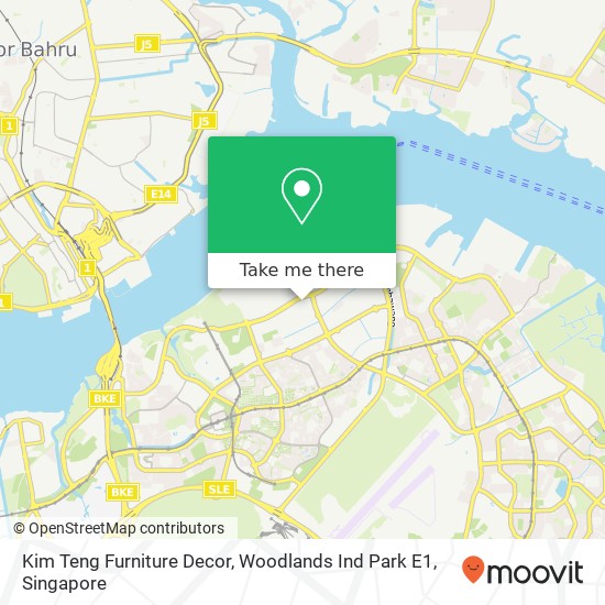 Kim Teng Furniture Decor, Woodlands Ind Park E1 map