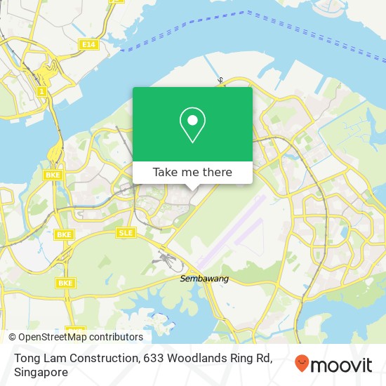 Tong Lam Construction, 633 Woodlands Ring Rd地图