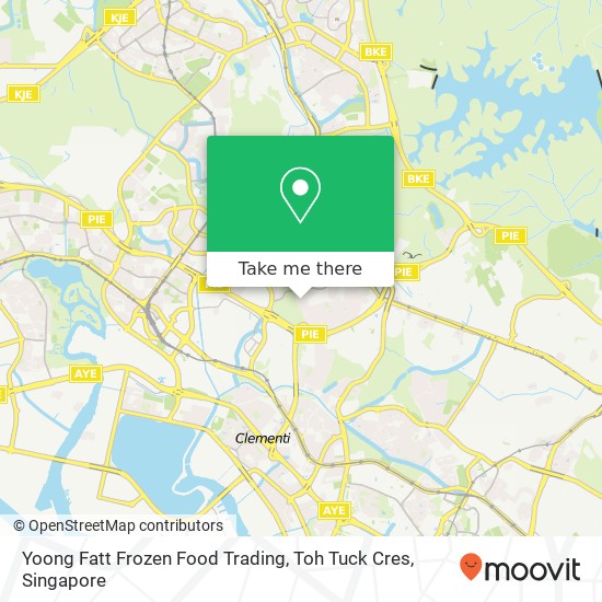 Yoong Fatt Frozen Food Trading, Toh Tuck Cres map