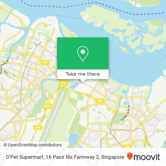 D'Pet Supermart, 16 Pasir Ris Farmway 2地图