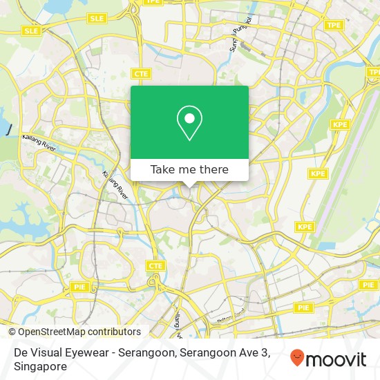 De Visual Eyewear - Serangoon, Serangoon Ave 3 map
