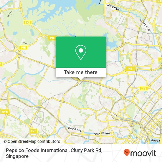 Pepsico Foods International, Cluny Park Rd map