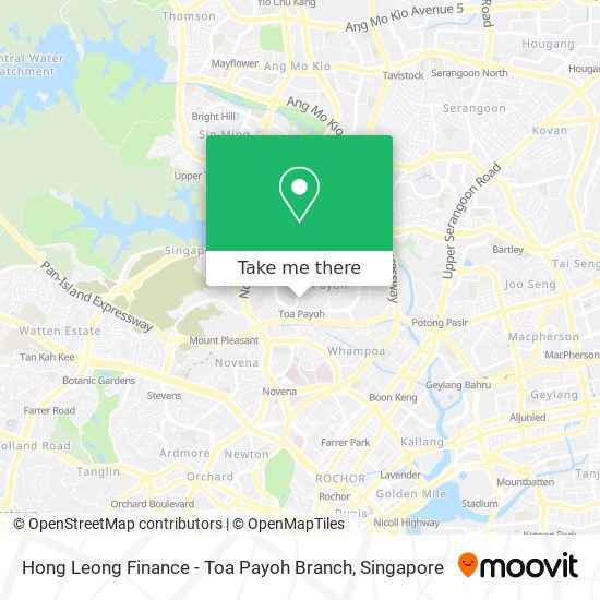 Hong Leong Finance - Toa Payoh Branch map
