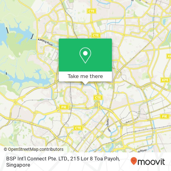 BSP Int'l Connect Pte. LTD., 215 Lor 8 Toa Payoh map