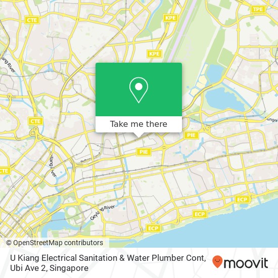 U Kiang Electrical Sanitation & Water Plumber Cont, Ubi Ave 2地图