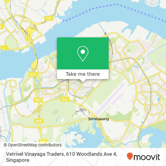 Vetrivel Vinayaga Traders, 610 Woodlands Ave 4 map