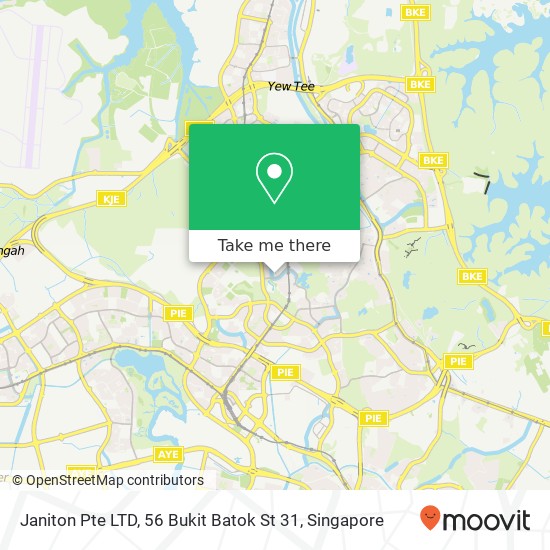 Janiton Pte LTD, 56 Bukit Batok St 31 map