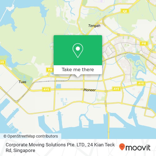 Corporate Moving Solutions Pte. LTD., 24 Kian Teck Rd map