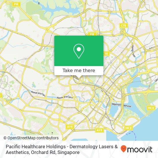 Pacific Healthcare Holdings - Dermatology Lasers & Aesthetics, Orchard Rd map