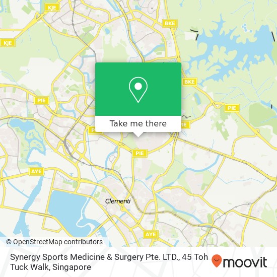Synergy Sports Medicine & Surgery Pte. LTD., 45 Toh Tuck Walk map